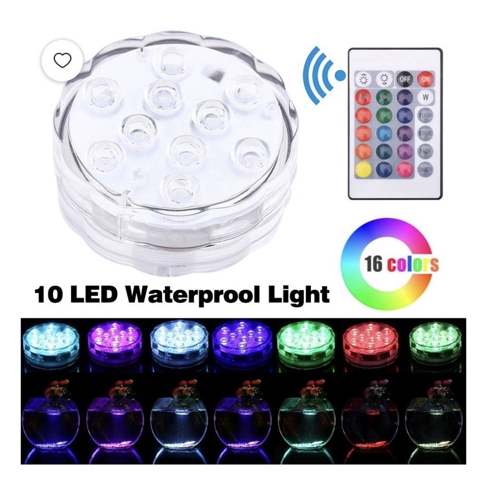 4-PACK LED Pool Lights RGB Submersible Light for Inground Above Pool 16 Colors
